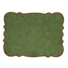 Pomax Linge De Table-FARFALLE - set de table - lin / coton - L 45 x W 35 cm - olive