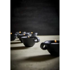 Pomax Photophores / T-lights-FINN - photophore - aluminium - L 9 x W 7,5 x H 4 cm - noir