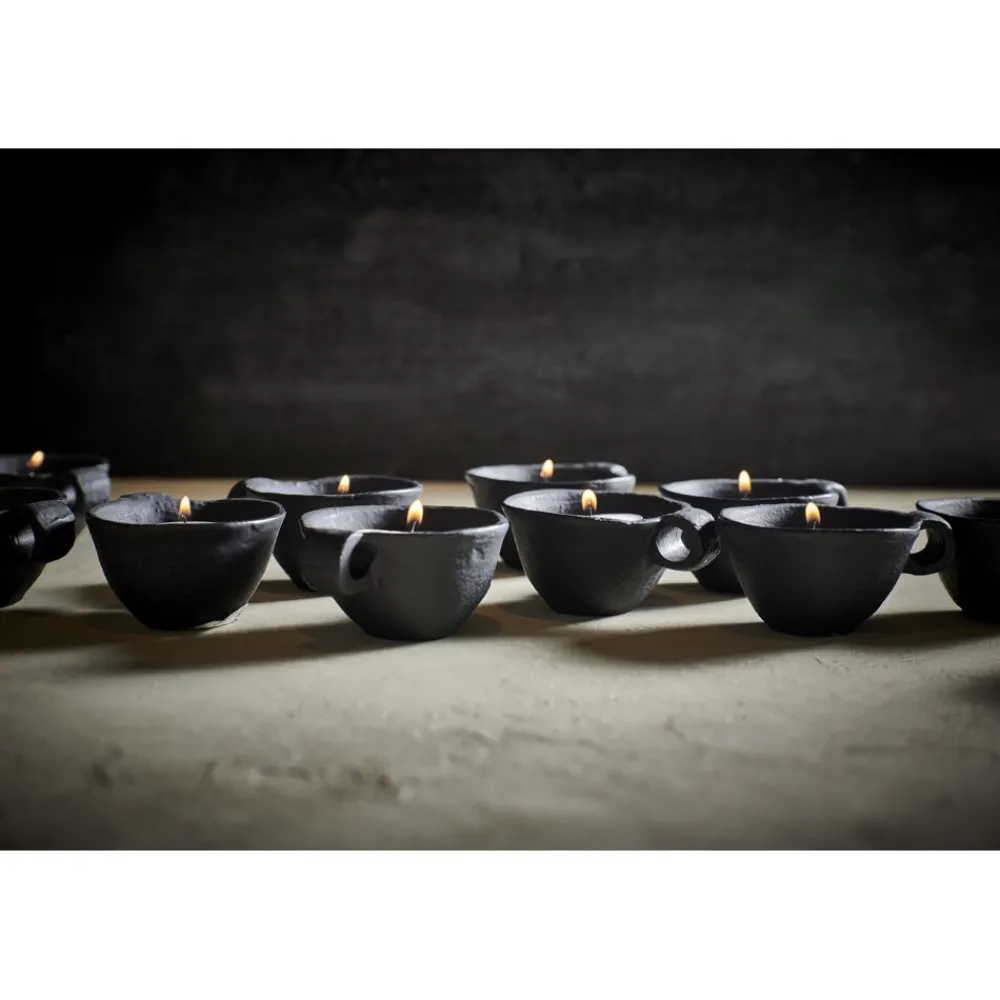 Pomax Photophores / T-lights-FINN - photophore - aluminium - L 9 x W 7,5 x H 4 cm - noir