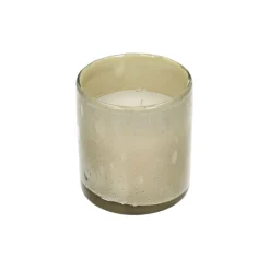 Pomax Bougies-FIRENZE - bougie 3 mèches - cire de paraffine / verre - DIA 12,5 x H 14 cm - beige