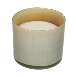 Pomax Bougies-FIRENZE - bougie 9 mèches - cire de paraffine / verre - DIA 23 x H 20 cm - beige