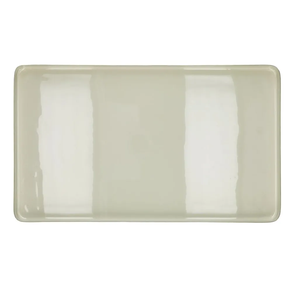 Pomax Concepts Modulaires-FLEX - plateau L - email - métal - L 58 x W 33 x H 2 cm - blanc cassé