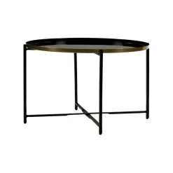 Pomax Concepts Modulaires-FLEX - plateau L - email - métal - DIA 65,5 x H 2 cm - noir