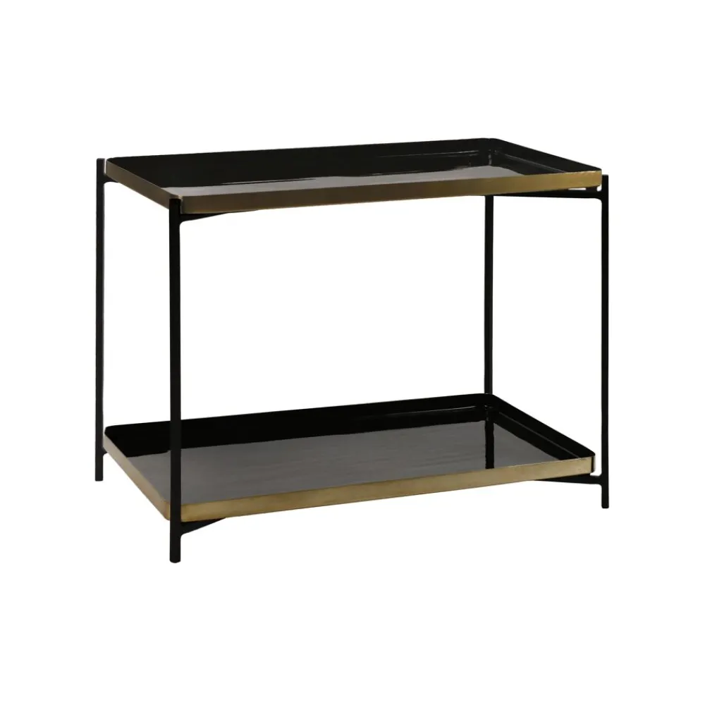 Pomax Concepts Modulaires-FLEX - plateau L - email - métal - L 58 x W 33 x H 2 cm - noir