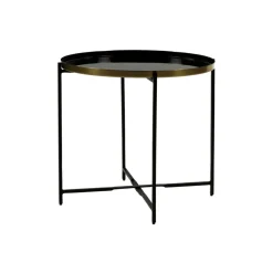 Pomax Concepts Modulaires-FLEX - plateau M - email - métal - DIA 55 x H 2 cm - noir