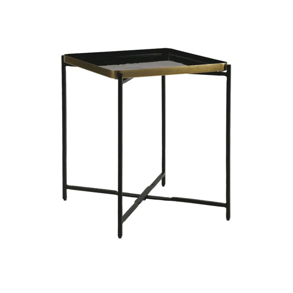 Pomax Concepts Modulaires-FLEX - plateau M - email - métal - L 40 x W 40 x H 2 cm - noir