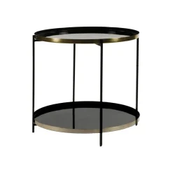 Pomax Concepts Modulaires-FLEX - plateau M - email - métal - DIA 55 x H 2 cm - noir