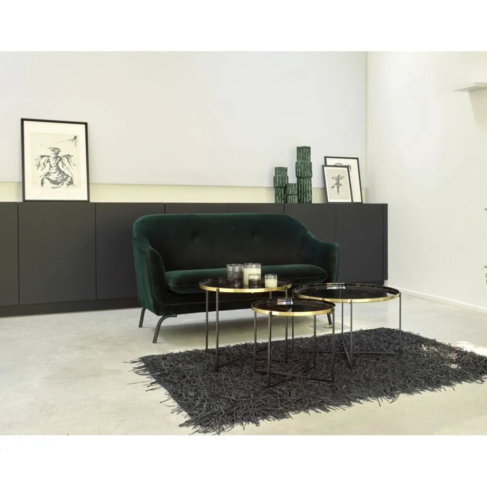 Pomax Concepts Modulaires-FLEX - plateau M - email - métal - DIA 55 x H 2 cm - noir