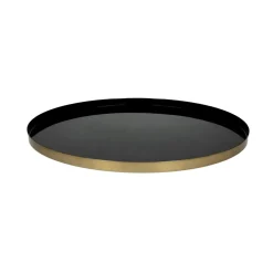 Pomax Concepts Modulaires-FLEX - plateau S- email - métal - DIA 45 x H 2 cm - noir