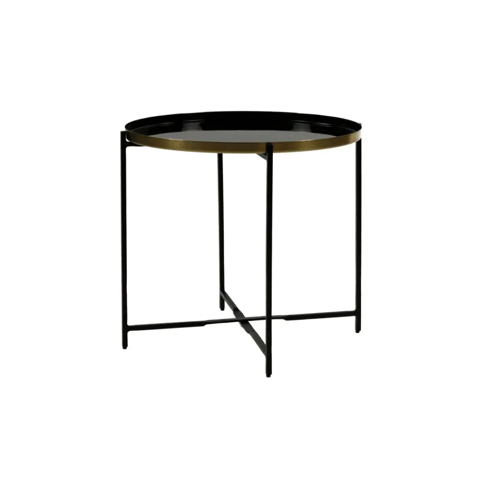 Pomax Concepts Modulaires-FLEX - plateau S- email - métal - DIA 45 x H 2 cm - noir