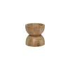 Pomax Chandeliers-FLORENCE - bougeoir - bois de frêne / fer - DIA 8 x H 8 cm - naturel