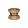 Pomax Chandeliers-FLORENCE - bougeoir - bois de frêne / fer - DIA 13 x H 10 cm - naturel