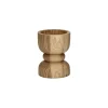 Pomax Chandeliers-FLORENCE - bougeoir - bois de frêne / fer - DIA 10 x H 13 cm - naturel
