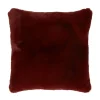 Pomax Coussins-FLUF - coussin - acrylique / polyester - L 45 x W 45 cm - rouge foncé