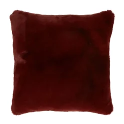 Pomax Coussins-FLUF - coussin - acrylique / polyester - L 45 x W 45 cm - rouge foncé