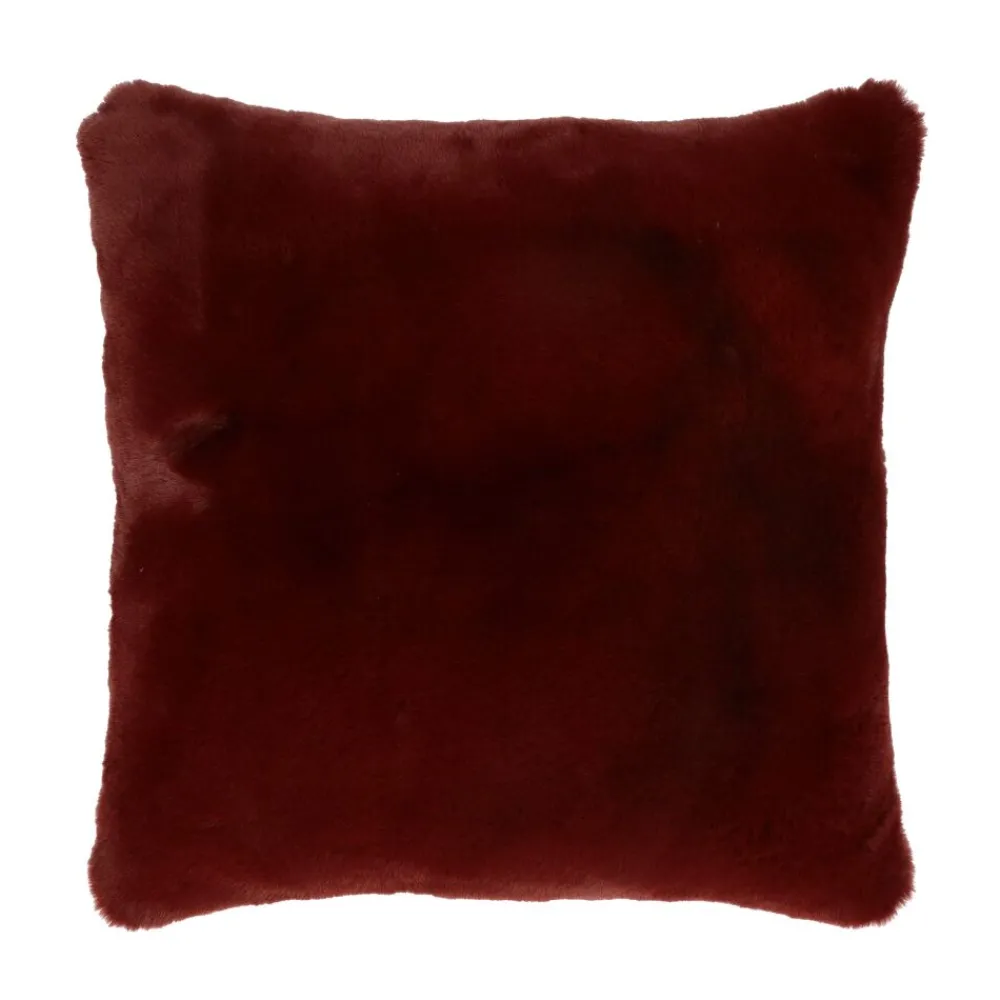Pomax Coussins-FLUF - coussin - acrylique / polyester - L 45 x W 45 cm - rouge foncé