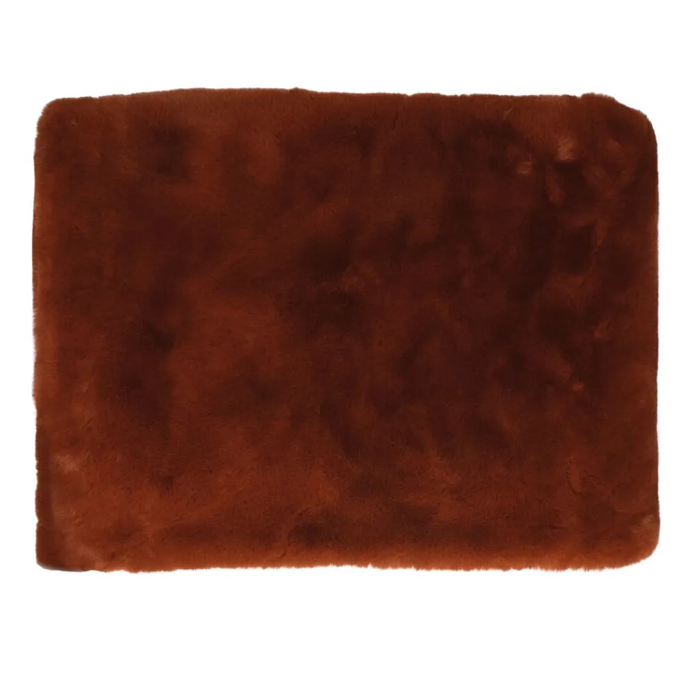 Pomax Plaids-FLUF - plaid - acrylique / polyester - L 120 x W 160 cm - rouille