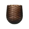 Pomax Vases-FOLLA - vase - verre - DIA 20 x H 22,5 cm - brun