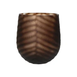 Pomax Vases-FOLLA - vase - verre - DIA 20 x H 22,5 cm - brun