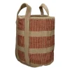 Pomax Bols & Paniers-FOLLINA - panier - jute / coton - L 60 x W 43 cm - terracotta