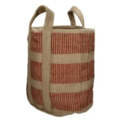 Pomax Bols & Paniers-FOLLINA - panier - jute / coton - L 60 x W 43 cm - terracotta
