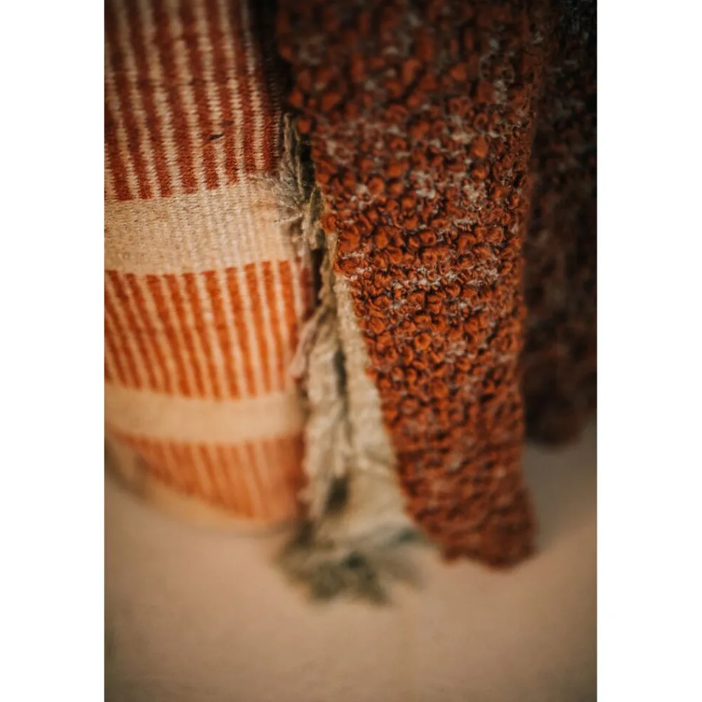 Pomax Bols & Paniers-FOLLINA - panier - jute / coton - L 60 x W 43 cm - terracotta