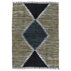 Pomax Tapis-FORTE - tapis - cuir recyclé / coton - L 180 x W 240 cm - multicolore