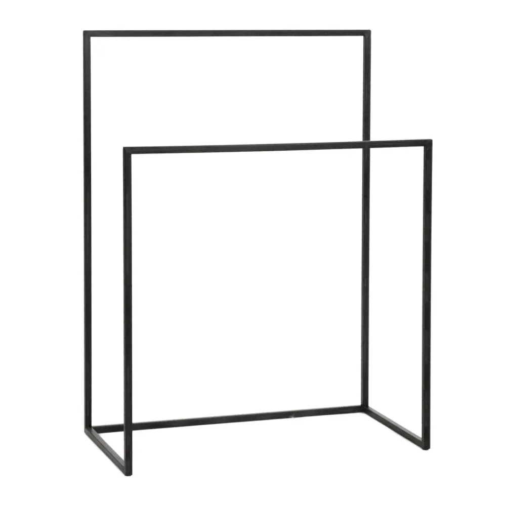 Pomax Étagères-FRITZ - porte-serviette - métal - L 60 x W 30 x H 80 cm - noir
