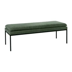 Pomax Bancs-GALLET - banc - polyester / métal - L 122 x W 46 x H 43 cm - vert foncé