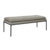Pomax Bancs-GALLET - banc - polyester / fer - L 122 x W 46 x H 43 cm - taupe