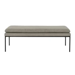 Pomax Bancs-GALLET - banc - polyester / fer - L 122 x W 46 x H 43 cm - taupe