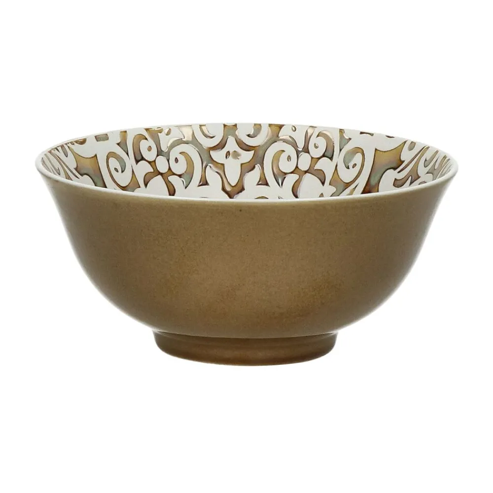 Pomax Vaisselle-GAZELLE - bol à soupe - porcelaine - DIA 15 x H 7 cm - bronze