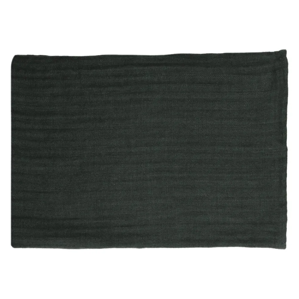 Pomax Linge De Table-GENOVA - nappe - lin délavé - L 250 x W 170 cm - vert
