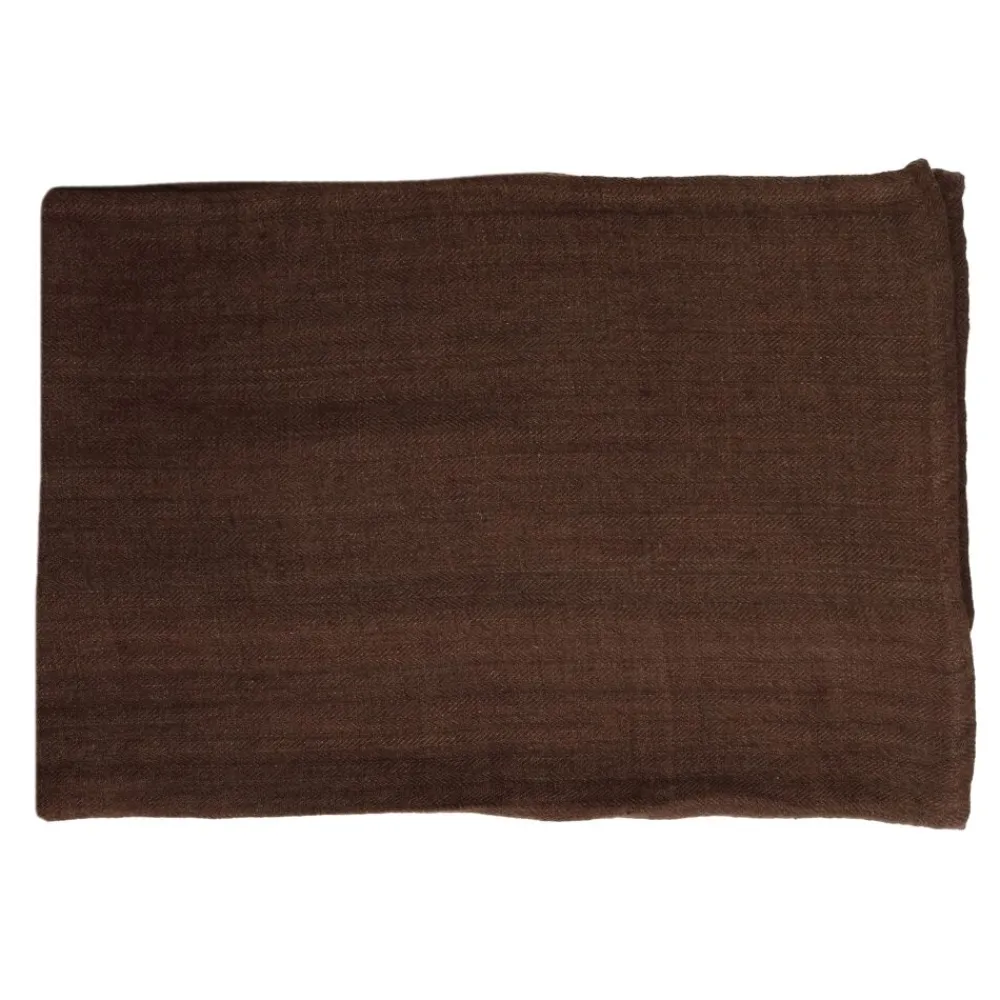 Pomax Linge De Table-GENOVA - nappe - lin délavé - L 250 x W 170 cm - brun