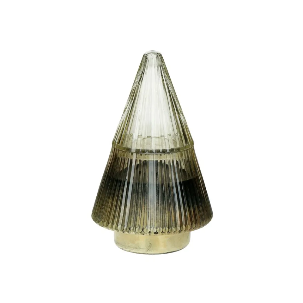 Pomax Senteurs-GLIMMER - bougie parfumée - "oudh" parfum - verre / cire - DIA 12 x H 17 cm - or