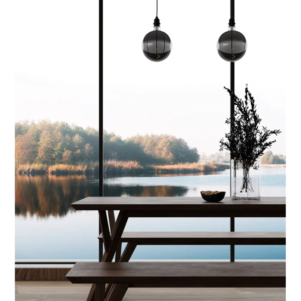 Pomax Luminaires Extérieurs-GLOW - lampe d'extérieur - verre / synthétique - DIA 20 cm - fumé