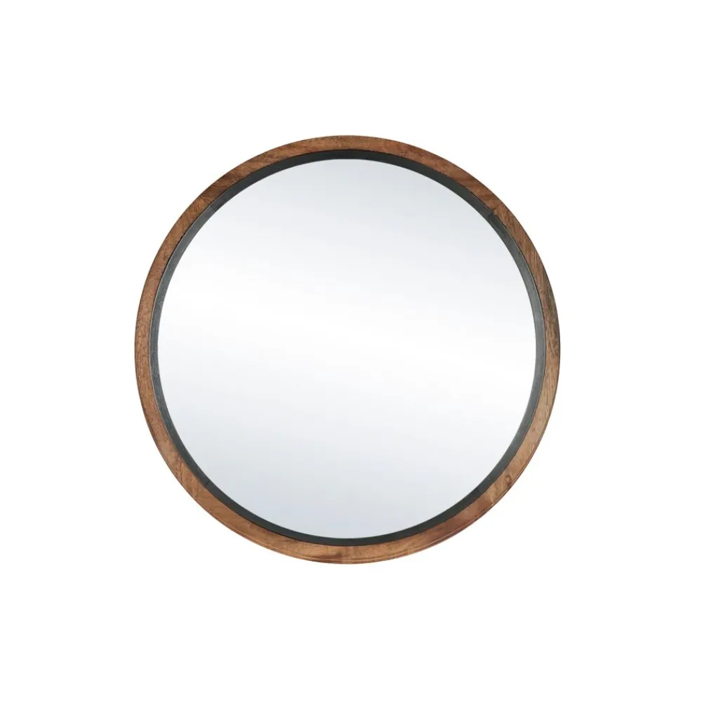 Pomax Miroirs-GRAMM - miroir - bois d'acacia - DIA 70 x W 4,5 cm - naturel/noir