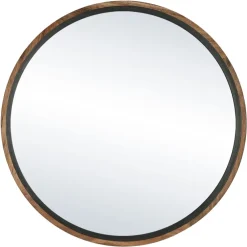 Pomax Miroirs-GRAMM - miroir - bois d'acacia - DIA 110 x W 4,5 cm - naturel/noir