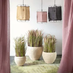 Pomax Plantes-GRASS - herbe artificielle - synthétique - DIA 11 x H 78 cm - brun