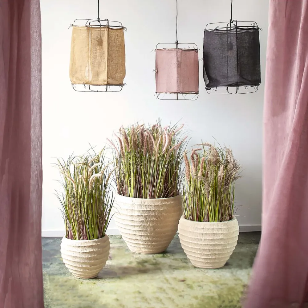 Pomax Plantes-GRASS - herbe artificielle - synthétique - DIA 11 x H 78 cm - beige