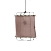 Pomax Suspensions-GRISHA - lampe suspendue - lin / métal - DIA 30 x H 40 cm - lavande