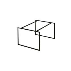 Pomax Concepts Modulaires-HEDON - pieds - métal - L 63 x W 50 x H 38 cm - noir