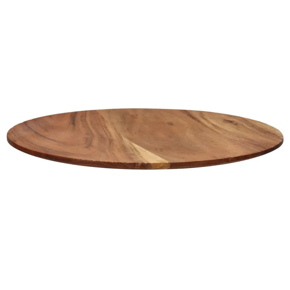 Pomax Saladiers / Plats À Servir-HOMMAGE - assiette - bois d'acacia - DIA 40 x H 2 cm - noyer