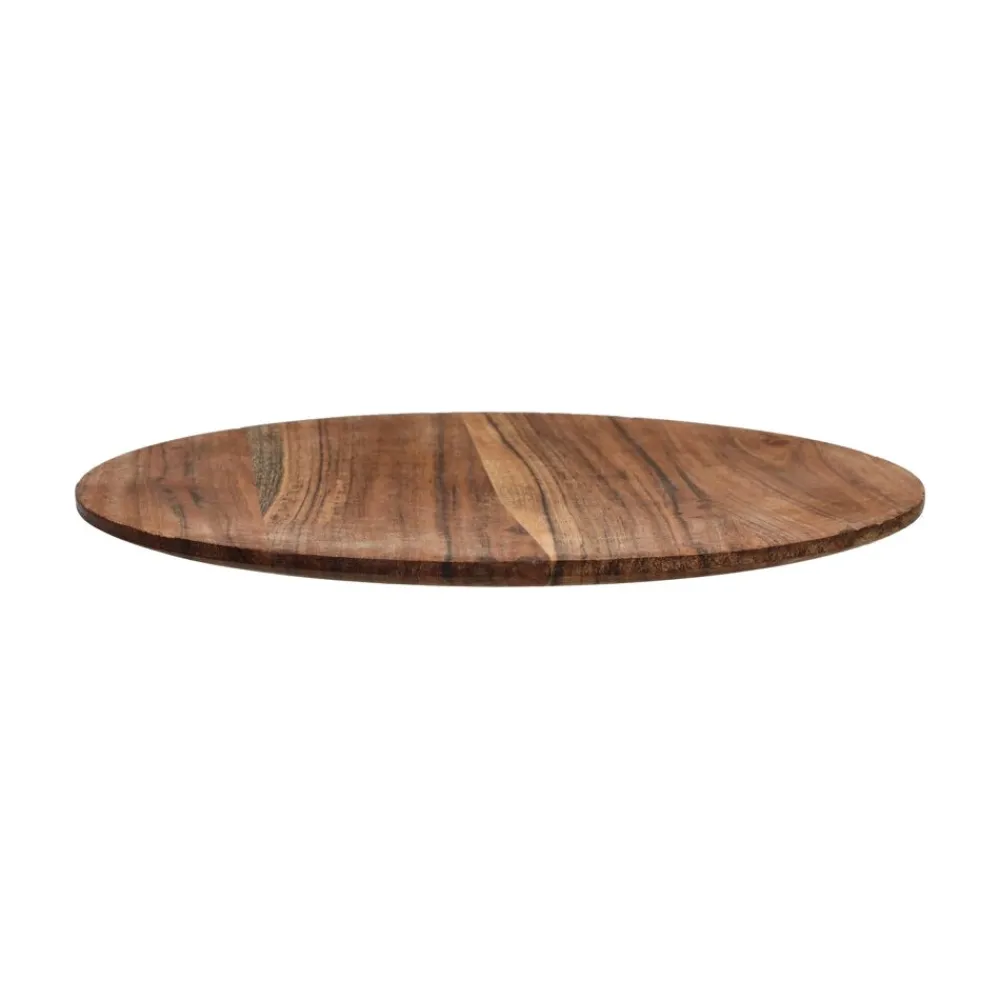 Pomax Saladiers / Plats À Servir-HOMMAGE - assiette - bois d'acacia - DIA 35 x H 2 cm - noyer
