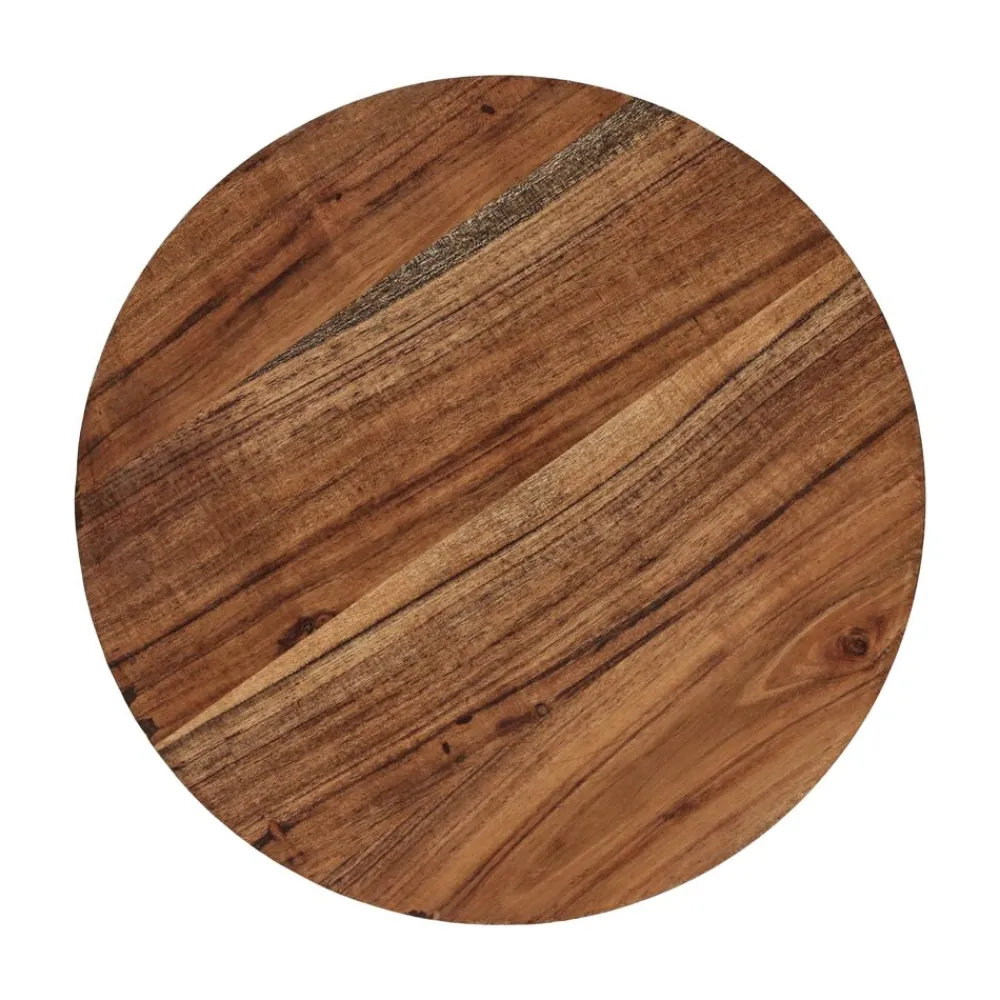 Pomax Saladiers / Plats À Servir-HOMMAGE - assiette - bois d'acacia - DIA 35 x H 2 cm - noyer