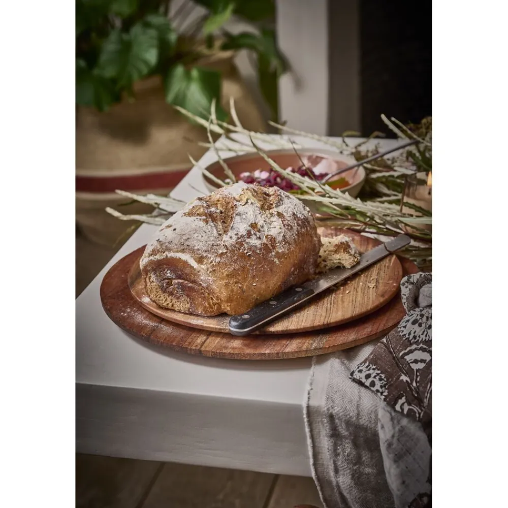 Pomax Saladiers / Plats À Servir-HOMMAGE - assiette - bois d'acacia - DIA 35 x H 2 cm - noyer