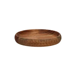 Pomax Saladiers / Plats À Servir-HOMMAGE - bol - bois d'acacia - DIA 16 x H 2,5 cm - noyer