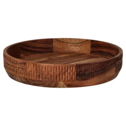 Pomax Saladiers / Plats À Servir-HOMMAGE - bol - bois d'acacia - DIA 27 x H 6 cm - noyer