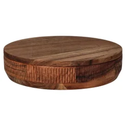 Pomax Saladiers / Plats À Servir-HOMMAGE - bol - bois d'acacia - DIA 27 x H 6 cm - noyer