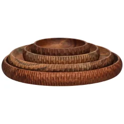 Pomax Saladiers / Plats À Servir-HOMMAGE - bol - bois d'acacia - DIA 12 x H 2,5 cm - noyer